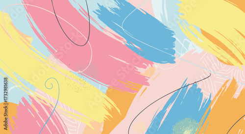 Vibrant abstract painting background with a playful and energetic feel