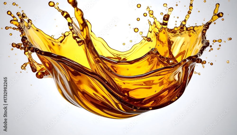 Fototapeta premium Golden liquid splash