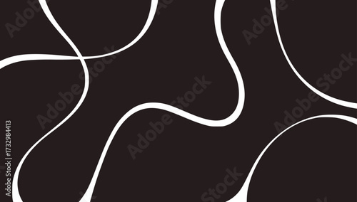 Dark gray background with flowing white abstract lines curves