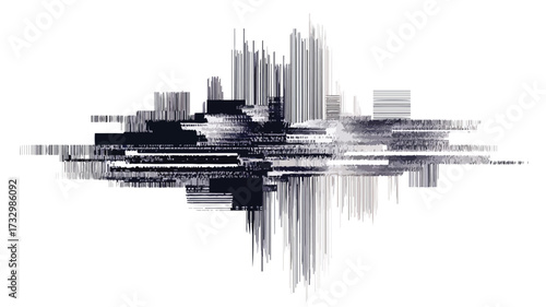 Vibrant Abstract Geometric Glitch Shape Design for Creative Projects