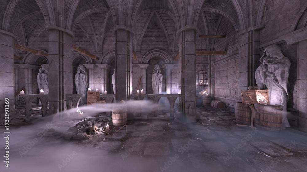 Fototapeta premium 教会 3DCGレンダリング