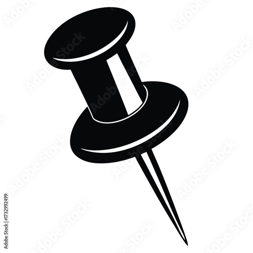 push pin in red  isolated on white background (1).eps