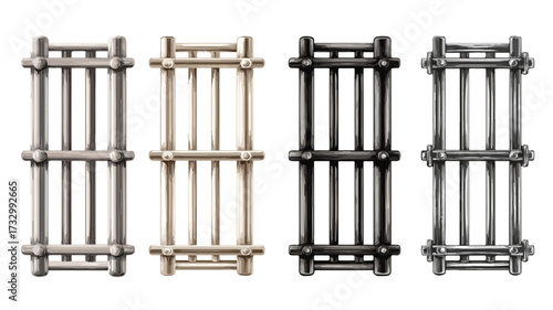 Professional Four Isolated Prison Bars Set Design