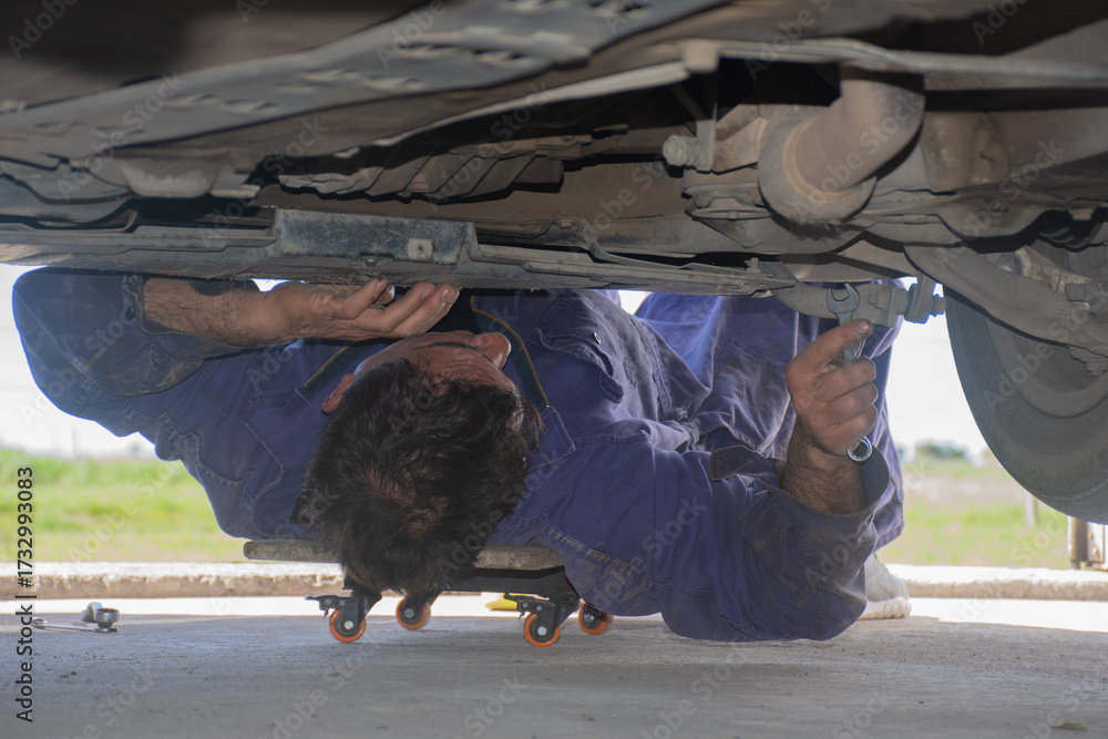 Obraz premium Repair shop mechanics