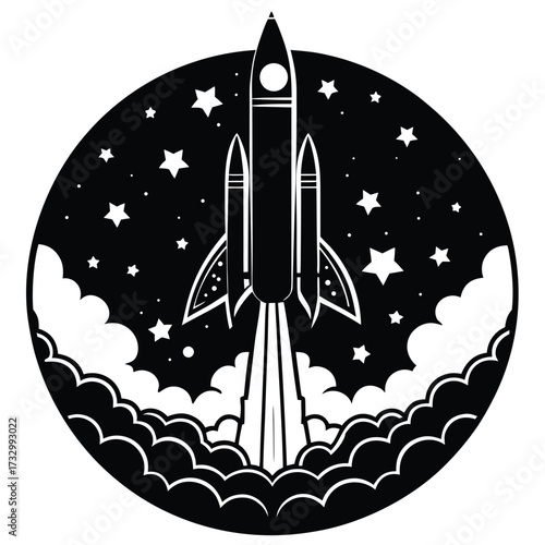 space rocket vector illustration