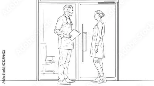 Consultation between Doctor and Patient in Medical Setting