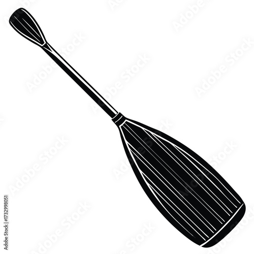 wooden canoe paddle  isolated on white background (3).eps