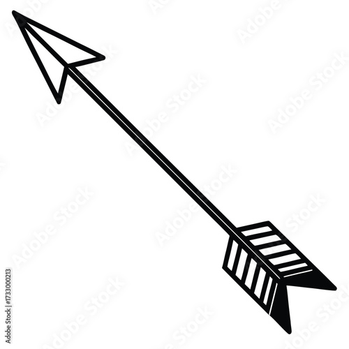 arrow with dashed line outline clipart on white ba (1).eps
