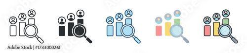 Competitor Analysis Icon Set Multiple Style Collection