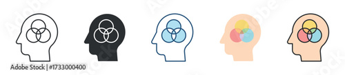Psychographics Icon Set Multiple Style Collection