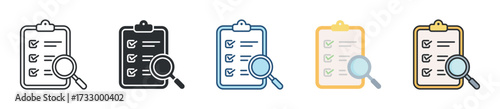 Survey Icon Set Multiple Style Collection