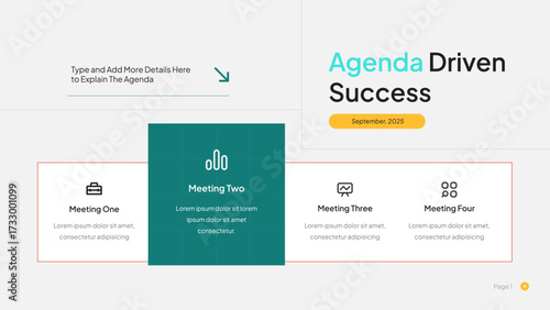 Professional Agenda Infographic