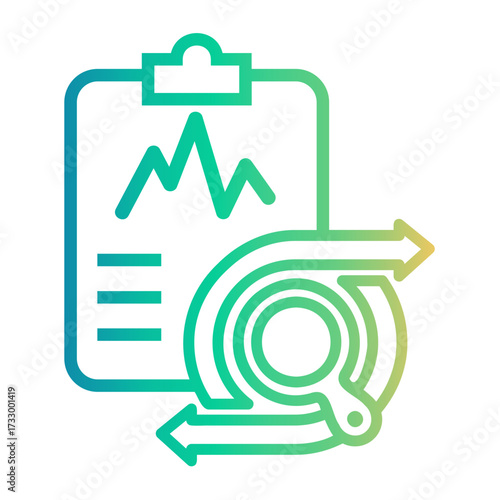 evaluation Line Gradient Icon