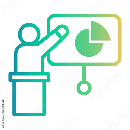 evaluation Line Gradient Icon