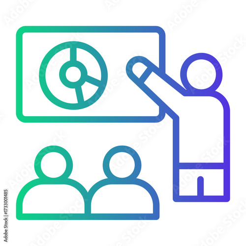 evaluation Line Gradient Icon