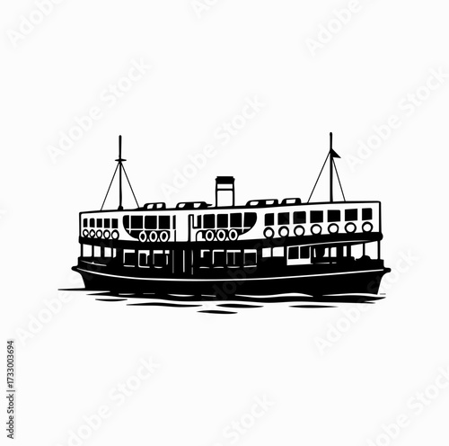 Star Ferry Silhouette – Iconic Hong Kong Harbour Boat