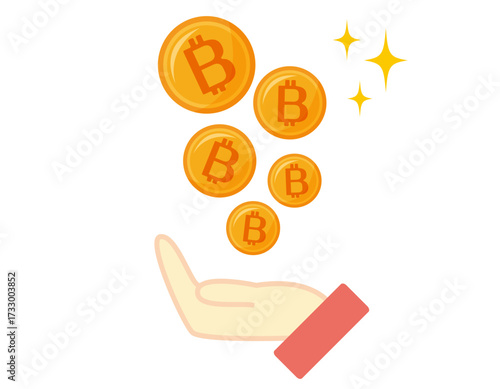 ビットコインのアイコン　仮想通貨