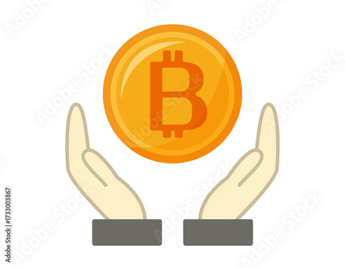 ビットコインのアイコン　仮想通貨