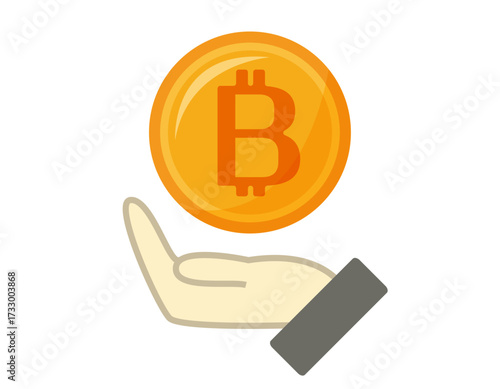 ビットコインのアイコン　仮想通貨