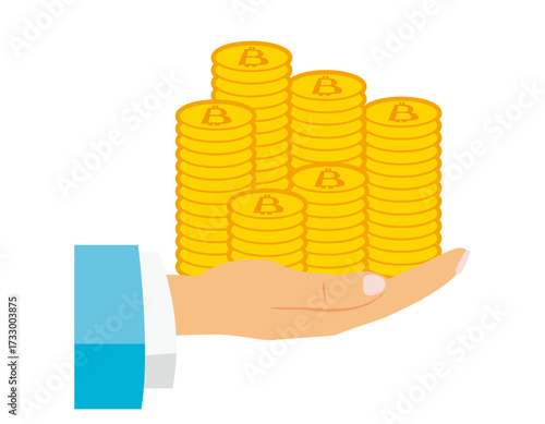 ビットコインのアイコン　仮想通貨