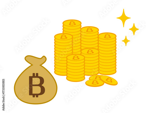 ビットコインのアイコン　仮想通貨