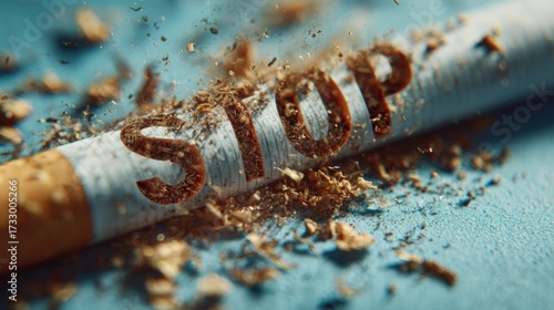 Image illustrating the concept of quitting smoking and anti-tobacco campaign