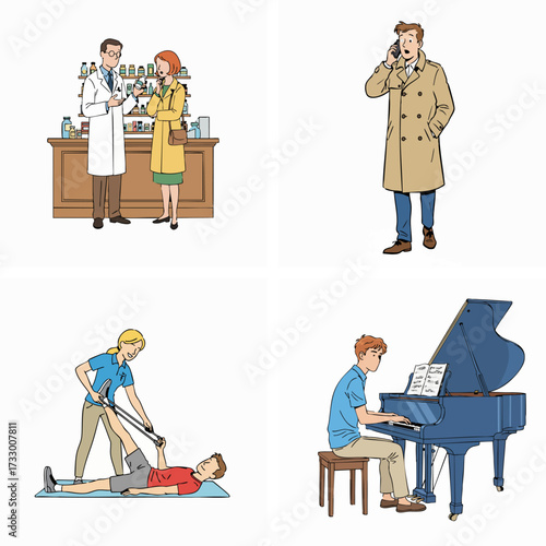 The Pharmacist, The Phone Call, The Physical Therapy, The Piano Practice