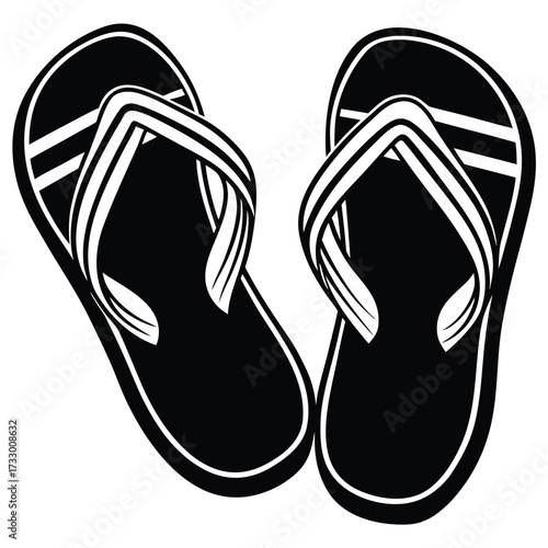 cute flip flops cartoon clipart on white backgroun (1).eps