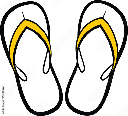 flip flops isolated on white