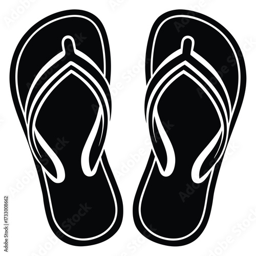 cute flip flops pair vector clipart on white backg (1).eps