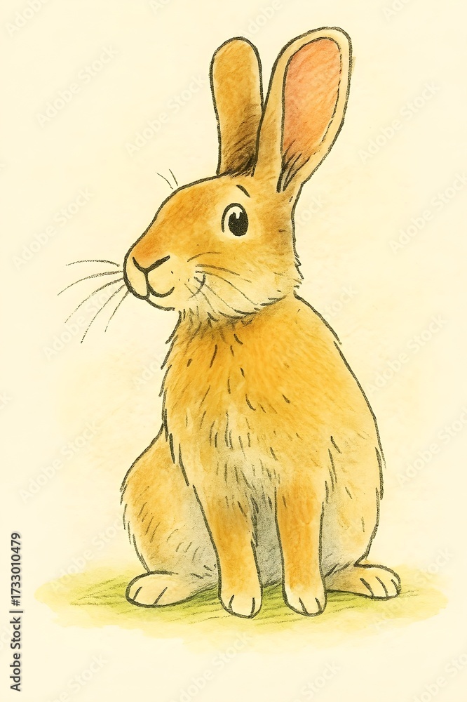 Obraz premium rabbit on a white background