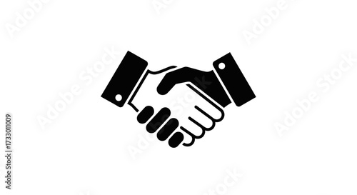 Conceptual handshake illustration representing agreement collaboration or partnership