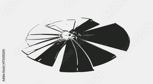 Monochrome cracked pattern art illustrating fragility and shattered concepts in abstract design