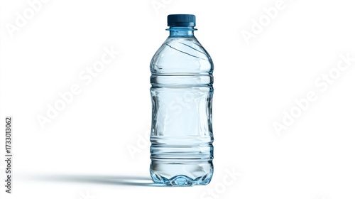 Empty plastic water bottle