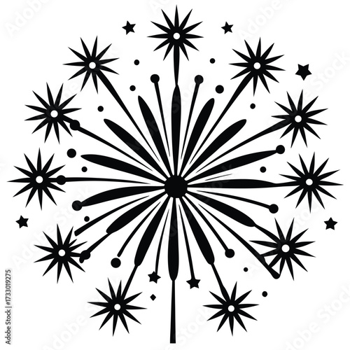 fireworks vector illustration on white background (1).eps