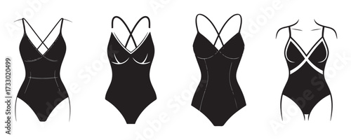 Swimwear Fashion Bikini Collection Vector
