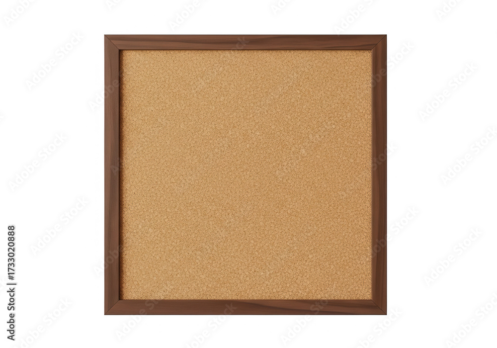 Fototapeta premium Cork board with wooden frame isolated on white isolated on transparent background