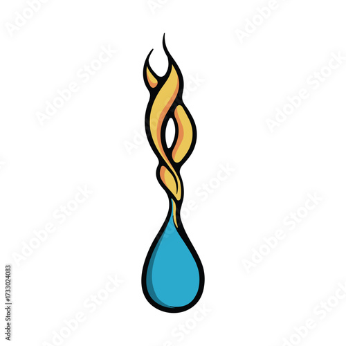 Heat and Sweat Cartoon Vector Illustration