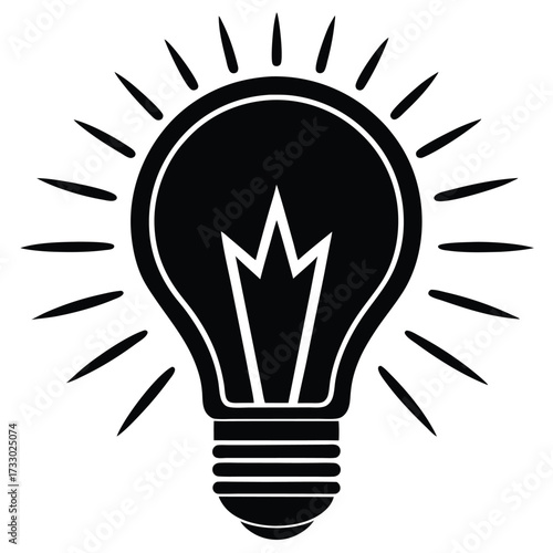 electric light bulb idea concept vector on white b.eps