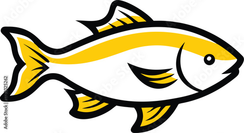 fish swimming vector silhouette on white backgroun.eps