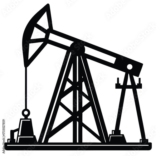 oil pump industrial vector illustration on white b.eps