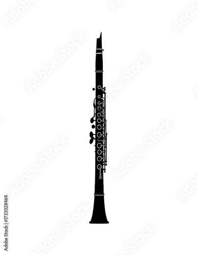Silhouette of a clarinet