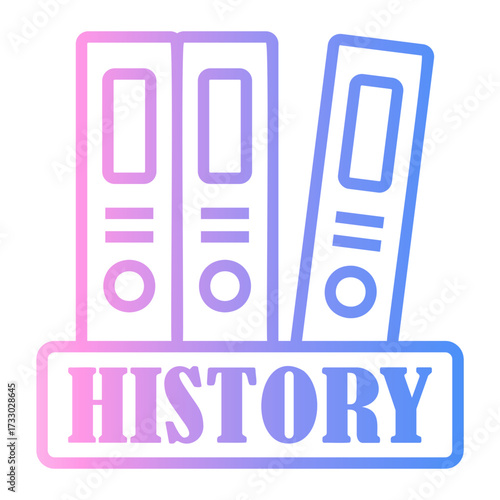 history Line Gradient Icon