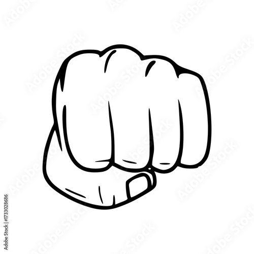 symbol of strength power and unity outline graphic