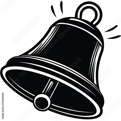 school bell ringing vector illustration on white b.eps