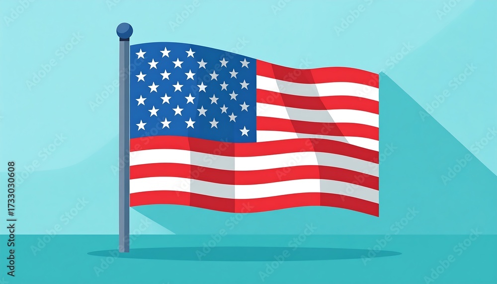 Fototapeta premium American flag illustration