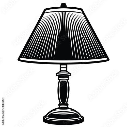 table lamp vector illustration on white background.eps