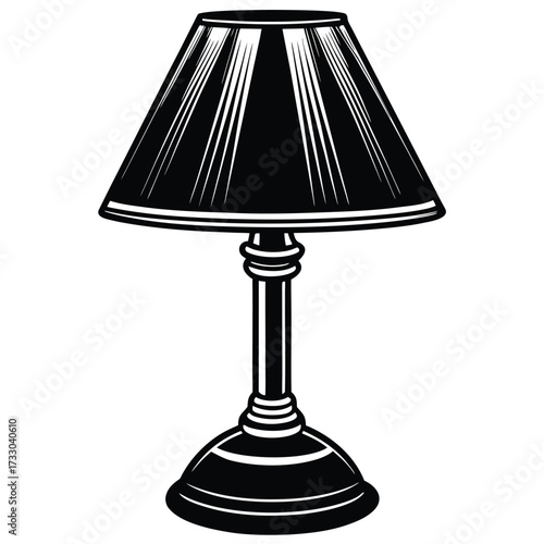 table lamp vector illustration on white background.eps