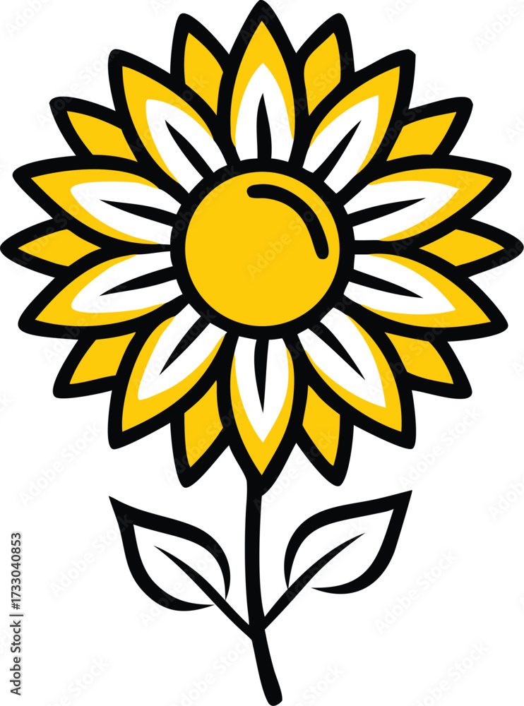 Fototapeta premium sunflower head vector illustration on white backgr (1).eps