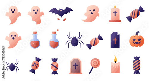Essential Flat Design Icon Set: Modern Vector Graphics for Business & Tech Professionals